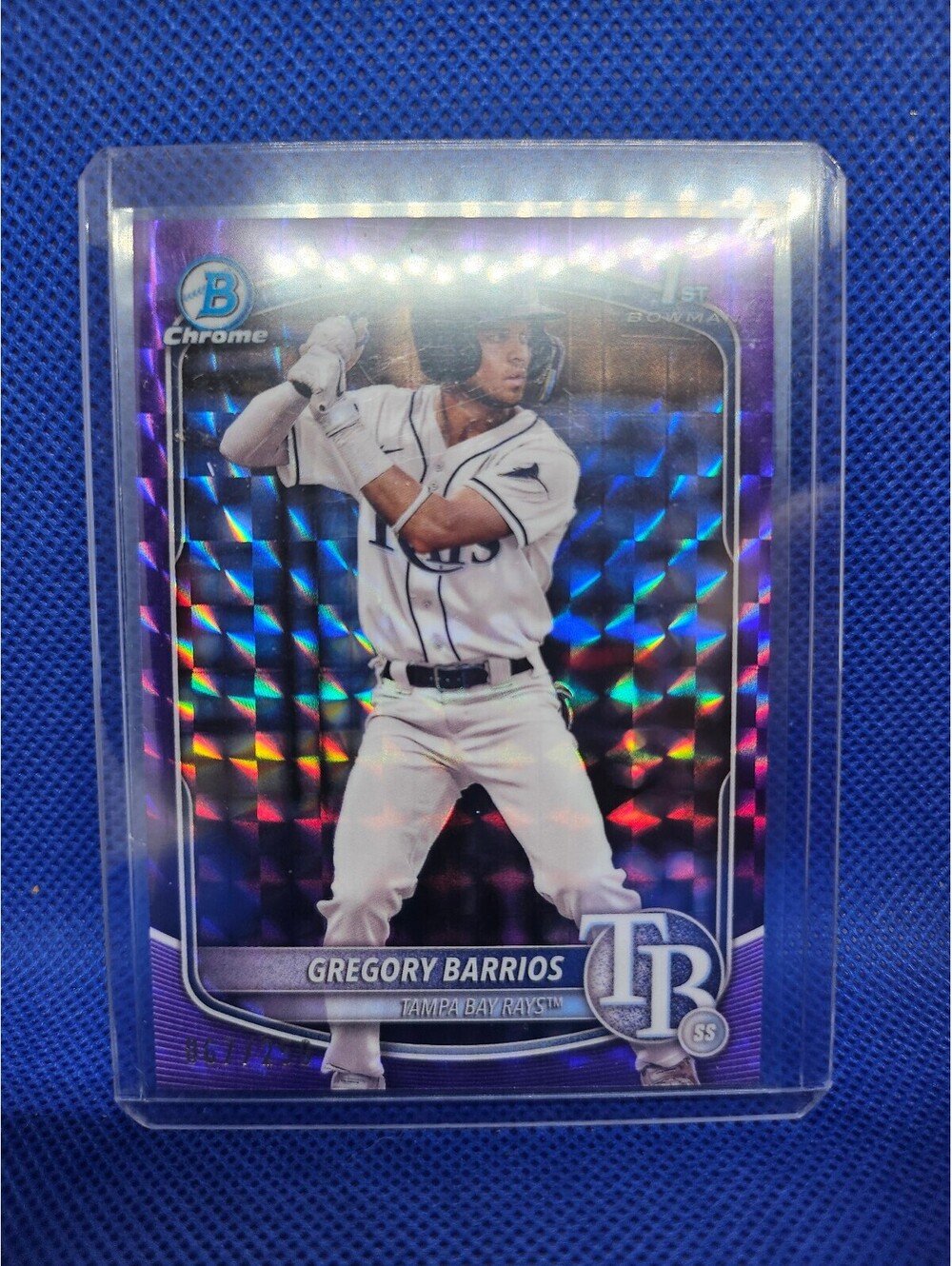 Gregory Barrios [Purple Geometric] #BCP-7 - 2025 Bowman Chrome Prospects No./250